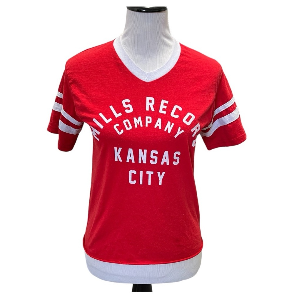 Mills Record Company Kansas City Missouri Varsity T-Shirt Size Small